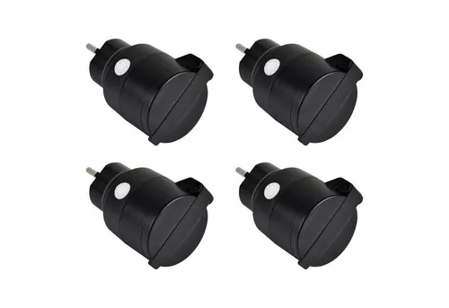 Hyrican Steckdose 4er Pack Smart WIFI Steckdose, 10A, Alexa/ Google kompatibel, geeignet für Außeneinsatz, IP44