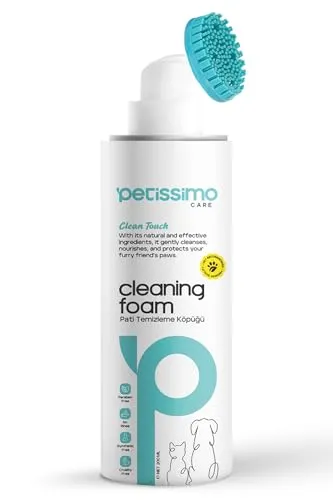 Petissimo Pfoten-Reinigungsschaum für Hunde & Katzen – Pfotenreiniger ohne Wasser – Sanfte Reinigung nach Spaziergängen – Für empfindliche Tierpfoten