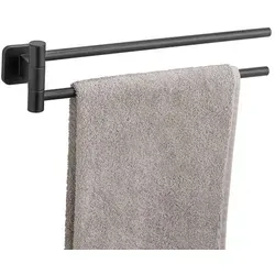 WENKO Handtuchhalter Porto aus Edelstahl in Schwarz in schwarz von WENKO