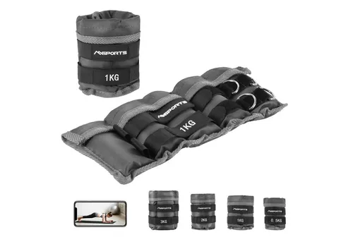 MSports® Gewichtsmanschette Professional - Einstellbar von 0,5 bis 3 kg - Paar - Ideal für ein effektives Training, anpassbares Gewicht für individuelle Anforderungen, robust und komfortabel für den täglichen Einsatz.