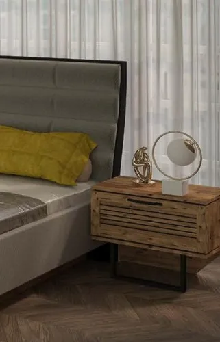 Modernes Holz-Nachttisch für Schlafzimmer - Eleganter Nachttisch aus Holz, Maße: 68 x 50 x 45 cm, ideal für modernen Stil. Kein Montageaufwand, direkt einsatzbereit. Perfekt für Ihr Schlafzimmer!