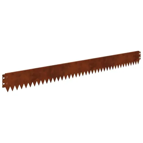 vidaXL Raseneinfassung 30 Stück 103 x 10 cm Stahl Rostig - Braun - Vielseitige Landschaftskante für Garten und Einfahrt. Langlebige Stahlkonstruktion mit wetterbeständiger Oberfläche sorgt für klare Abgrenzungen und stilvolle Akzente. Einfache Montage ohne spezielle Werkzeuge.