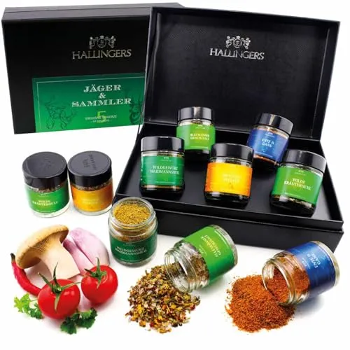 Hallingers Genuss Manufaktur Gewürz Geschenkset handgemacht, 5 Gewürze aus aller Welt