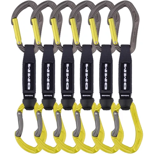 DMM Alpha Sport 12cm Expressschlingen-Set in Grün, 6er Pack - Kletterausrüstung mit 12cm langen Schlingen, ideal für sicheres Klettern und schnellen Zugriff.