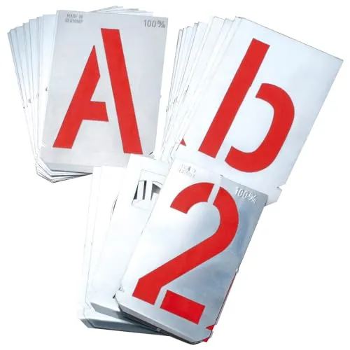 Dönges Signierschablonensatz, 0-9, 10 tlg., Schriftgröße 50 mm (Signierschablone Schablonen)