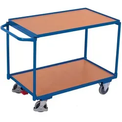 VARIOfit Tischwagen mit Schiebegriff und 2 Ladeflächen 1185x790mm