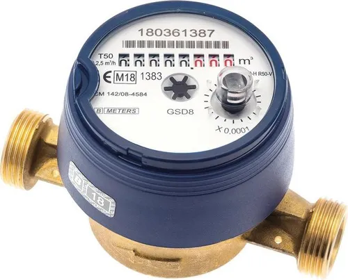 Wasserzähler für Nebenleitung Kaltwasser 3/4 Zoll männlich
