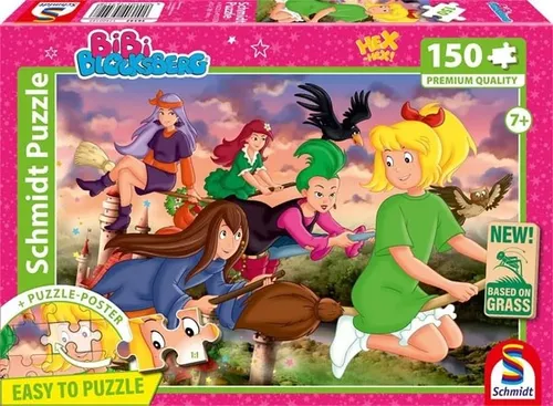 Schmidt Spiele Puzzle-Poster Bibi Blocksberg Hexenrennen   150 Teile