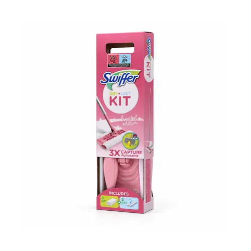 Swiffer Bodenwischer Starterkit inkl. 8 Tücher – Trocken & Feucht Staubmagnet