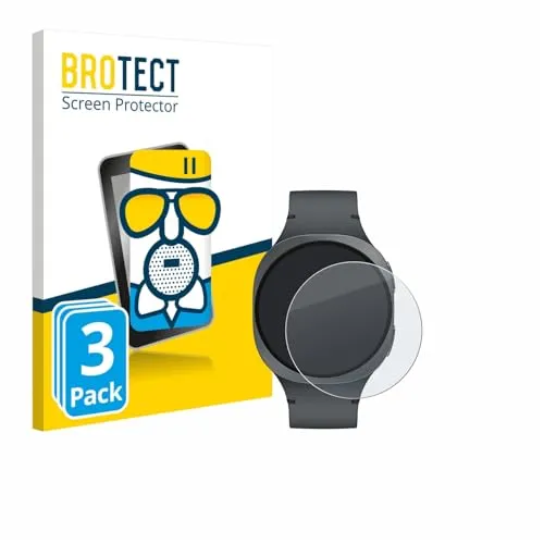 BROTECT Entspiegelungs Schutzglas für Samsung Galaxy Watch 8 (40 mm) (3 Stück) Schutzfolie Matt [Extrem Kratzfest 9H, Anti-Reflex, Anti-Fingerprint]