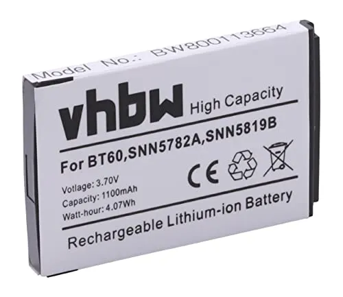 vhbw Akku Ersatz für Motorola SNN5759, PMNN4468, PMNN4468B, PMNN4578A, PMNN4468A für Handy Smartphone Telefon (1100 mAh, 3,7 V, Li-Ion)