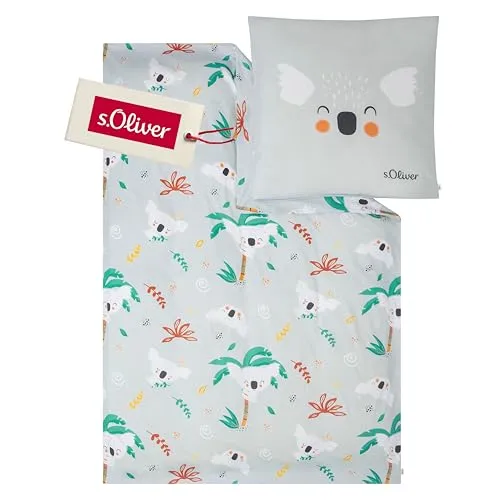 s.Oliver Kinderbettwäsche Koala 135 x 200 cm - Bettwaren-Set für Kinder aus 100% Baumwolle, weich und anschmiegsam mit praktischem Reißverschluss. Ideal für das ganze Jahr, maschinenwaschbar und in geprüfter Markenqualität.