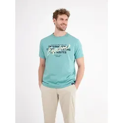 LERROS T-Shirt LERROS Herren Jersey T-Shirt mit Brustprint blau M (54)