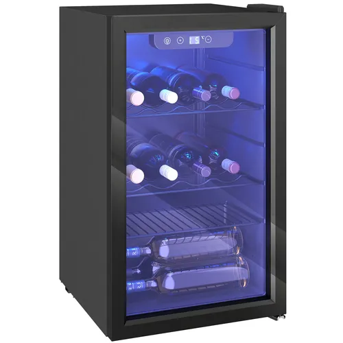 HOMCOM Weinkühlschrank für 24 Flaschen mit LED und Touch-Bedienung