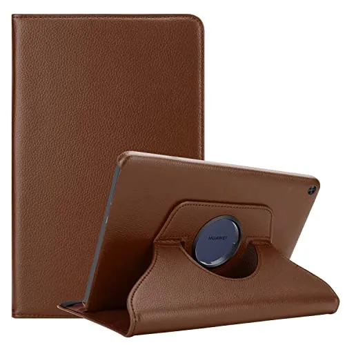 Cadorabo Hülle kompatibel mit Huawei MatePad T 10 (9.7 Zoll) T 10s (10.1 Zoll) Tablethülle ohne Auto Wake Up aus Kunst Leder Cover Hülle für MatePad T 10 (9.7 Zoll) T 10s (10.1 Zoll) Tasche in Braun