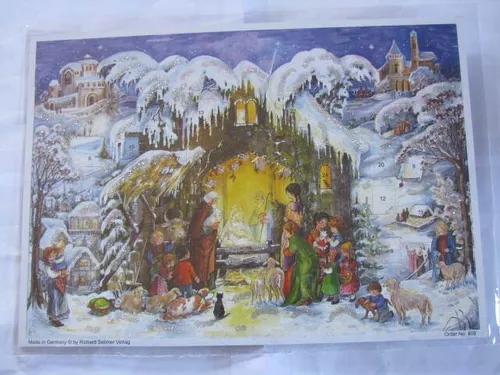 Nostalgischer Adventskalender Heilige Nacht am Stall Sellmer Verlag