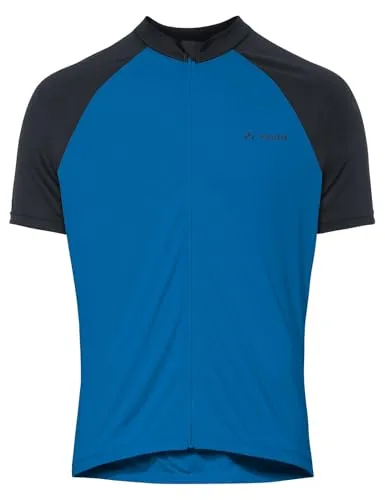 VAUDE Radtrikot Men's Matera FZ Tricot II – Atmungsaktives Radtrikot in Blau M (50) - Sportliches Radtrikot aus 100% Polyester, schnell trocknend und pflegeleicht. Ideal für aktive Radfahrer, bietet hohen Tragekomfort und eine figurschmeichelnde Passform.