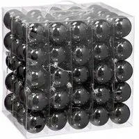 relaxdays Weihnachtsbaumkugel 100er Set, schwarz - Weihnachtskugeln im 100er Set, glänzendes Design und leichtes Aufhängen dank silberner Bändchen. Perfekt für einen festlich geschmückten Tannenbaum und stimmungsvolle Feiertage.