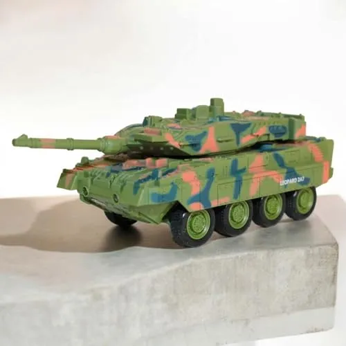 RC ferngesteuerter German Leopard 2A7 Panzer-Kampfwagen mit Fernsteuerung und integr. Akku, Hochwertiges und robustes Tank-Fahrzeug, Militär-Spielzeug, Modellbau Panzerwagen für Kinder und Erwachsene