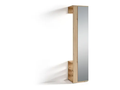 byLIVING Garderobenschrank Ben - Artisan Eiche, modernes Design mit großem Spiegel und einfacher Wandmontage