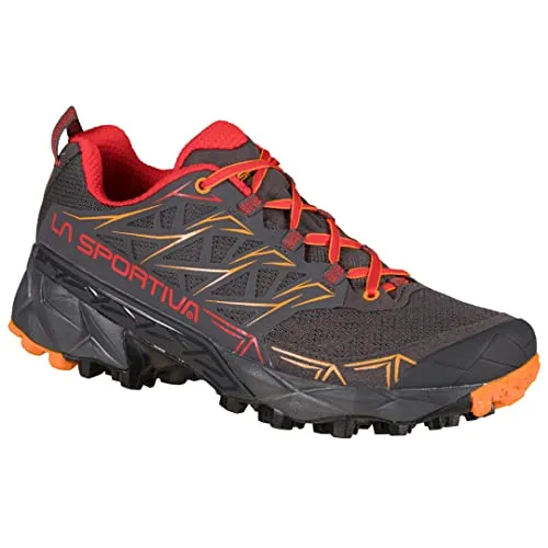 La Sportiva Trail-Laufschuhe Akyra carbongrau/orange Damen, Größe Euro (US): 38 - Wanderschuhe mit umhüllendem Schaft und seamless Konstruktion für optimalen Komfort und Flexibilität, ideal für Trail-Läufe und Outdoor-Abenteuer.