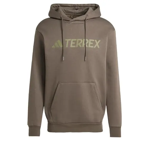 adidas Men's Terrex Multi Large Logo Hoodie, Shadow Olive, XXL