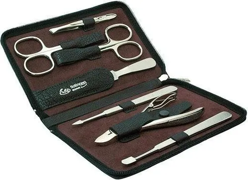 Erbe Collection Manicure Set 7-teilig im Wasserbüffel-Lederetui