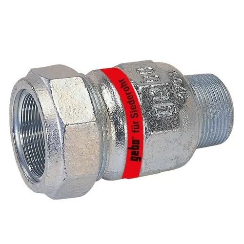 Gebo Temperguss Klemmverbinder 2 Zoll AG x 57,0 mm - Rohrzubehör & Befestigungen, robuster Klemmverbinder aus Temperguss für zuverlässige Verbindungen, ideal für Siederohrinstallationen.