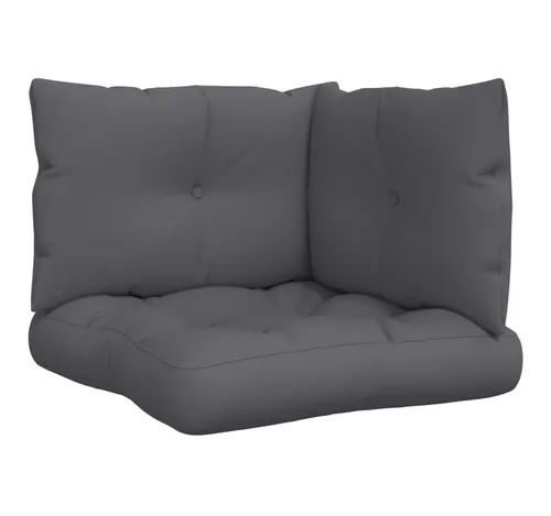 vidaXL Palettenkissen 3-TLG. - Bequeme Palettenpolster für Indoor & Outdoor - Gartenmöbel-Kissen aus UV-beständigem, wasserfestem Polyester mit weicher Hohlfaserfüllung für optimalen Sitzkomfort. Ideal für Gartenmöbel oder als Dekoration im Innenbereich.