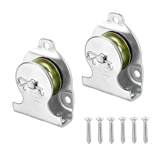 Stück Umlenkrolle, Kugellager Riemenscheibe Schwenken Rolle Block Riemenscheibe Einzelsatz Hebekran-Schwenkhaken Stehblock Seilrolle Schwenken Rolle Block für Seile, Tragkraft 190kg 2