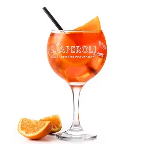 Aperitifglas Spritz Glas mit Gravur 630 ml Cocktailglas mit Spruch Aperitif Gläser Aperoli Spülmaschinenfest Gläser Set Geschenk After Work (Spritz)