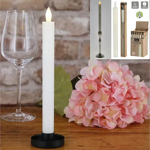 LED Stabkerze ca. 25 cm Echt-Wachs