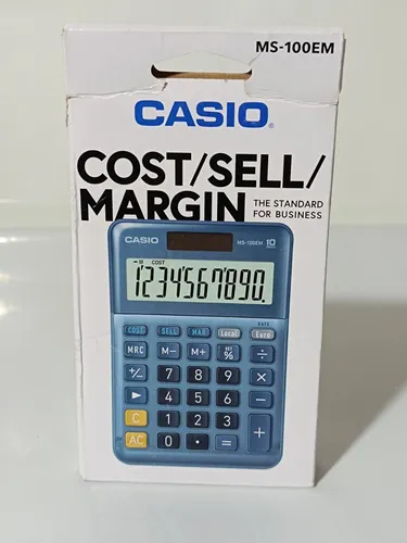 CASIO Tischrechner MS-100EM in Blau in blau von CASIO