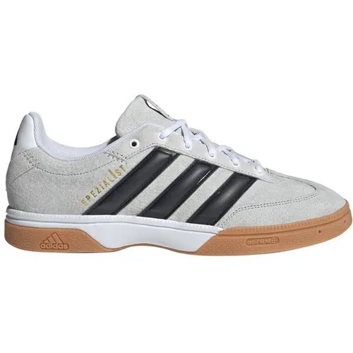 ADIDAS Herren Handballschuhe Spezialist Indoor – Komfort und Stabilität - Die adidas Handballschuhe bieten modernen Look und optimale Stabilität. Mit Glattleder und Wildleder kombiniert, sorgen sie für hohen Komfort und besten Grip auf dem Court.
