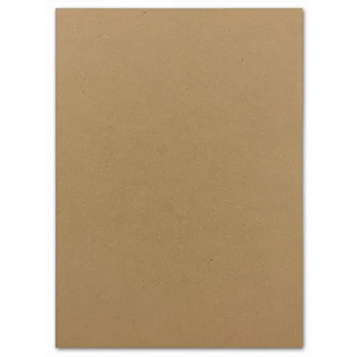DIN A4 Papier-bögen Planobogen - Kraftpapier (Braun) - 300 g/m² - 21 x 29,7 cm - Ton-Papier Fotokarton Bastel-Papier Ton-Karton - FarbenFroh 25