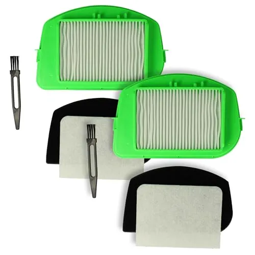 vhbw 8-tlg. Filter + Pinsel Set kompatibel mit Rowenta City Space Cyclonic RO2529WA4Q0, RO2529WA4Q1, RO2543, RO2522, RO2529WA Staubsauger
