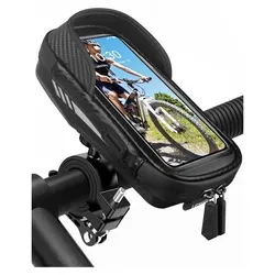 Fahrrad Handyhalterung Wasserdicht Motorrad Handy Halterung 360°Drehbarem Handyhalter für 4.7-7 Zoll Smartphone mit Regenhaube Lenkertasche Fahrr... - Schwarz