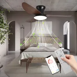 Leise Deckenleuchte mit Ventilator und Fernbedienung