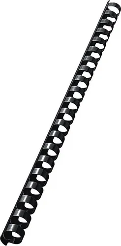 LEITZ Thermo-Bindemappe Plastikbinderücken A4 21 Ringe 14mm schwarz VE=100 Stück, (
