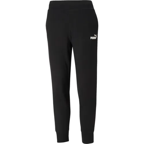 PUMA Damen Sporthose ESS Sweatpants TR CL - Schwarz, Größe L - Lange Sporthosen für Damen, ideal für Sport und Freizeit, aus 68% Baumwolle für hohen Tragekomfort.