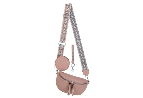 EAAKIE Gürteltasche Bauchtasche Umhängetasche Crossbody-Bag Kunstleder Italy-Design, als Schultertasche, CrossOver, Umhängetasche tragbar