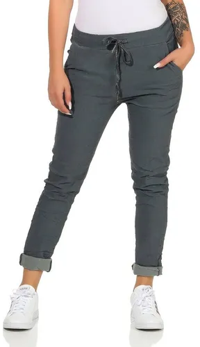 CLEO STYLE Stoffhose Damen Jogginghose 88 Dunkelgrau