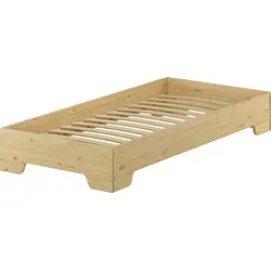 Funktionsbett Bettrahmen 100x190 – Flexibles Gästebett mit wählbarem Zubehör - Stabiles Funktionsbett, ideal als Gästebett oder für Jugendliche. Wählen Sie zwischen verschiedenen Zubehöroptionen für individuellen Komfort. Aus massivem Kiefernholz und leicht montierbar.