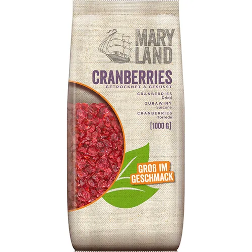 Produktbild Maryland Cranberries getrocknet und gesüßt Groß im Geschmack 1000g