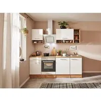 Respekta Küchenzeile 220 cm Weiß-Wildeiche Nachbildung in weiß von Respekta