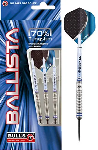BULLS Dartpfeil Ballista Steeldart, 70% Tungsten - Ideal für Einsteiger - Dartpfeile mit 70% Tungsten und modernem Design, ideal für ambitionierte Spieler. Ausbalanciert für präzise Würfe und optimalen Grip.