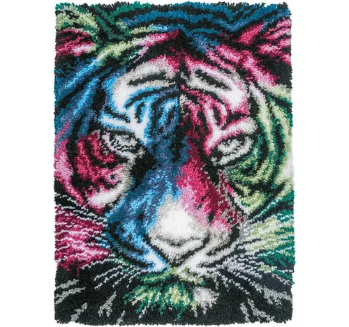 Produktbild Vervaco Knüpfteppichset Tiger – Kreativset für Einsteiger