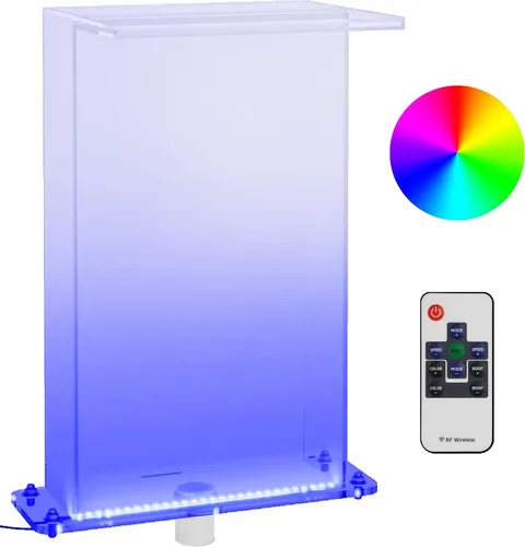 vidaXL Wasserfall Element mit RGB-LEDs - Wasserfälle & Bachläufe – Erlebe entspannende Wassergeräusche und stimmungsvolle RGB-LED-Beleuchtung für deinen Garten oder Pool.