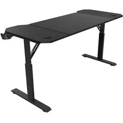 Mars Gaming MGD-ERGO140 Gaming-Tisch - Höhenverstellbarer Schreibtisch mit 3 Positionen für optimale Ergonomie, inklusive XXL-Mauspad und Kabelmanagement für ein aufgeräumtes Gaming-Setup.