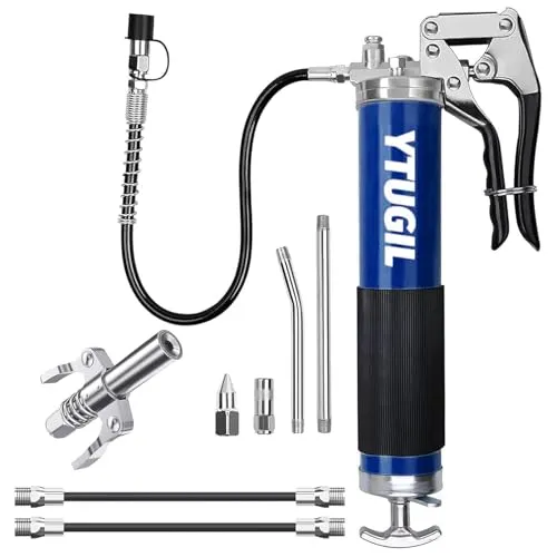 Fettpresse Set 8000 PSI – Hochdruck Fettpresse mit Schlauch und Nadelspitze - Kartuschenpressen mit 8000 PSI Druck für professionelle Schmierarbeiten. Langlebig, ergonomisch und ideal für enge Bereiche.